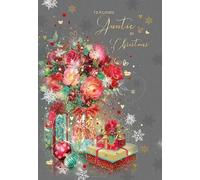 Cherry Orchard Auntie Christmas card, from the Gorgeous Grace range, complete with Gold envelope