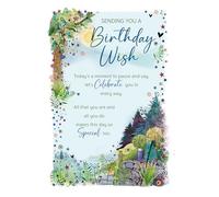 Cherry Orchard| Birthday Card for Men | Watercolour Nature Inspired Birthday Card for Him | 143 x 210 mm | Verse Inside | Complete with Envelope