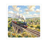 Cherry Orchard | Blank Greeting Card | Beautiful Countryside & Coastal Watercolour Art Design | Premium Quality Blank Card | Complete with Envelope (CB012)