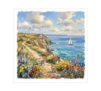 Cherry Orchard | Blank Greeting Card | Beautiful Countryside & Coastal Watercolour Art Design | Premium Quality Blank Card | Complete with Envelope (CB001)