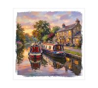 Cherry Orchard | Blank Greeting Card | Beautiful Countryside & Coastal Watercolour Art Design | Premium Quality Blank Card | Complete with Envelope (CB014)