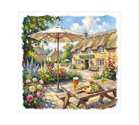 Cherry Orchard | Blank Greeting Card | Beautiful Countryside & Coastal Watercolour Art Design | Premium Quality Blank Card | Complete with Envelope (CB004)