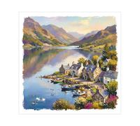 Cherry Orchard | Blank Greeting Card | Beautiful Countryside & Coastal Watercolour Art Design | Premium Quality Blank Card | Complete with Envelope (CB006)