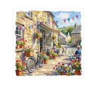 Cherry Orchard | Blank Greeting Card | Beautiful Countryside & Coastal Watercolour Art Design | Premium Quality Blank Card | Complete with Envelope (CB009)