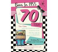 Cherry Orchard Born In 1955, 70th Milestone Birthday Card for Ladies,from The Down Memory Lane Range, Complete with Envelope