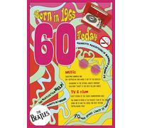 Cherry Orchard Born In 1965, 60th Milestone Birthday Card for Ladies,from The Down Memory Lane Range, Complete with Envelope