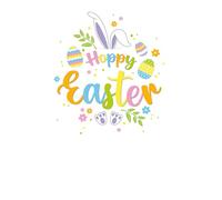 Cherry Orchard - Bright and Fun Easter Card for Kids - Hoppy Easter - Colourful Easter Eggs and Bunny Ear Design - Complete with Envelope