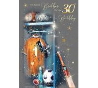 Cherry Orchard Brother 30th Birthday Card from the Grayson Range complete with Gold Envelope and Gold Foil Detailing …
