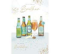 Cherry Orchard Brother Birthday Card, Classic Beer design from, Comes complete with Envelope