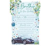 Cherry Orchard | Brother Birthday Card | Sentimental Birthday Card for Brother | Thoughtful Verse & Modern Car Design | Luxury Insert | Complete with envelope