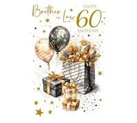 Cherry Orchard Brother in Law 60th Birthday Card, Gifts and Balloons Design