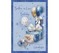 Cherry Orchard Brother In Law Birthday card, Stylish Birthday Card, Shimmering Foil Border, comes complete with Envelope