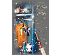 Cherry Orchard Brother Sporting Birthday Card from the Grayson Range complete with Gold Envelope and Gold Foil Detailing …