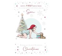Cherry Orchard | Card for Baby Boy First Christmas | Son First Christmas | Cute Design to celebrate a magical milestone | Foil Finish |Complete with Envelope