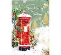 Cherry Orchard | Christmas Card for Lovely Neighbours | Festive Postbox Winter Design | Gorgeous Gold Foil