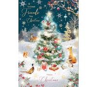 Cherry Orchard | Christmas card to Great Friends | Friends Christmas card | Magical Winterwonderland Design | Gorgeous Gold foil finish | Complete with Envelope