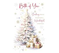 Cherry Orchard | Christmas Wishes for the Both of You | To the Both of You This Christmas | Luxury Insert | Festive Frosted Tree & Pink Baubles Design| Gold Foil Finish
