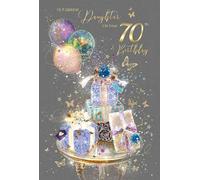 Cherry Orchard 'Daughter 70th' Birthday Card, from the Grogeous Grace range, comes complete with gold envelope