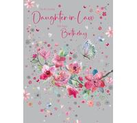 Cherry Orchard | Daughter in Law Birthday Card | Elegant floral Birthday card for Daughter in Law | Blossoms & Butterflies | Complete with Envelope