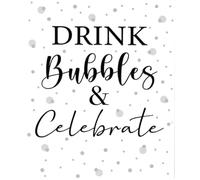 Cherry Orchard Drink Bubbles & Celebrate Greeting Card, Celebration Congratulations Card with Confetti Design