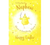 Cherry Orchard Easter Card for Nephew, Cute Chick Illustration, Happy Easter Greeting Card with Envelope