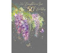 Cherry Orchard Exquisute Daughter in Law 50th Birthday Card, from Gorgeous Grace range. Comes complete with luxury gold envelope