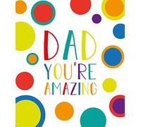 Cherry Orchard Father's Day Card for Dad, Dad You're Amazing, Colourful Modern Design with Circular Detailing