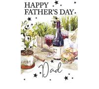 Cherry Orchard Father's Day Card for Dad, Wine and Picnic Design, Luxury Greeting Card with Heartfelt Message
