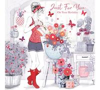 Cherry Orchard Female Birthday Card (CO-BE009) - At the Florists - Foil Finish - Bella Range