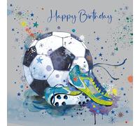 Cherry Orchard Football Happy Birthday Card, Birthday card for him football design, finished with foil, complete with Envelope