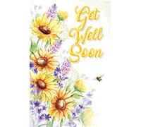 Cherry Orchard Get Well Soon Card with Sunflowers, Lavender, Bees Design, Watercolour Style Floral Greeting