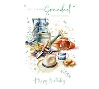 Cherry Orchard Grandad Birthday card from, Artistic Gardening design for Grandad Birthday, Complete with Envelope