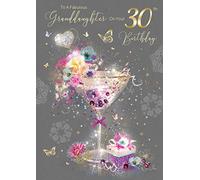 Granddaughter 30th Birthday Card from The Grace Range by Cherry Orchard Complete with Gold Envelope and Gold Foil Detailing … (EL391)