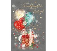 Cherry Orchard | Granddaughter and Boyfriend Christmas Card | Christmas card for A Lovely Granddaughter and Her Boyfriend| Festive Design| Gold Foil Finish