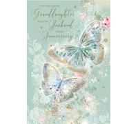 Cherry Orchard Granddaughter and Husband Anniversary Card from the Grace Range complete with Gold Envelope and Gold Foil Detailing
