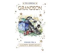 Cherry Orchard Grandson Birthday Card (CO-ML211) - Football Kit - Artistic Card with a Foil Finish - for Him