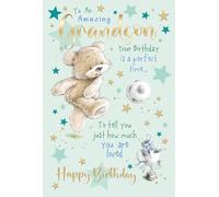 Cherry Orchard Grandson Birthday Card | Cute Birthday Card for Grandson | Teddy Bear Design | Meaningful verse Inside - Luxury Insert | Complete with Envelope