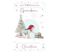Cherry Orchard | Grandson First Christmas Card | Card for Grandson First Christmas | Cute Festive Design | Beautiful Foil Finish | Complete with Envelope
