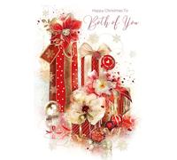 Cherry Orchard Happy Christmas to the BOTH OF YOU, Christmas card from, Beautiful design finished with Gold foil text,comes with envelope.