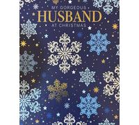 Cherry Orchard Husband Christmas Card, Elegant Navy with Gold and Blue Snowflakes, Romantic Festive Design