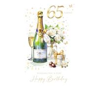 Cherry Orchard Ladies 65th Birthday Card, Luxury 65th Milestone Birthday card, From, Finished with Beautiful Gold foil