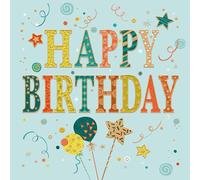 Cherry Orchard | Male Birthday Card | Birthday Card for Him | Colourful Design With Gold Foil & Embossed Finish | Complete with Envelope (CONFETTI)