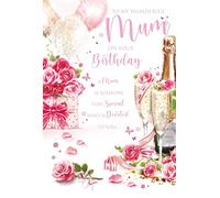 Cherry Orchard Mum Artistic Birthday Card from Flowers & Champagne-Foil & Embossed Finish - For Her