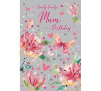 Cherry Orchard | Mum Birthday Card | Luxury Birthday card for Mum | Gorgeous Pink Flowers & Butterflies | Shimmering Gold Foil Hearts & Finishes | Luxury Insert | Complete with Envelope
