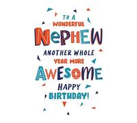 Cherry Orchard Nephew Happy Birthday Card Bright and Colourful Design Tutti Frutti Range