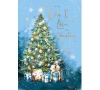 Cherry Orchard | One i Love Christmas Card | Christmas card for Boyfriend/Husband/Partner | Luxury Large Card with Festive Tree Design | Gorgeous Gold Foil Finish