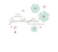 Cherry Orchard Pretty Granddaughter Birthday Card with foil detail and envelope - fast shipping from