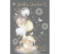 Cherry Orchard Publishing UK (Ltd) Wedding Acceptance Card from the Grace Range complete with Gold Envelope and Gold Foil Detailing Cherry Orchard