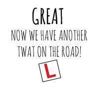 Cherry Orchard Sarcastic Great Now We Have Another Twat On The Road Driving Test Funny Greeting Card