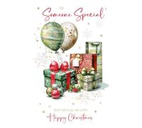 Cherry Orchard | Someone Special Christmas Card | Christmas card for Someone Special | Boyfriend/Partner/Husband/Friend | Stylish Card with Festive Red & Green Design | Gorgeous Gold Foil Finish